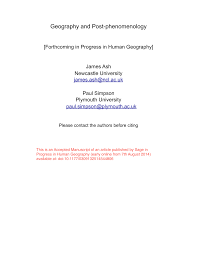 post-phenomenology and human geography