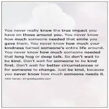 Having an impact on those around you