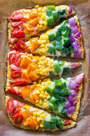 Rainbow pizza recipe instruction, how to make rainbow pizza