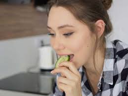 eating cucumbers
