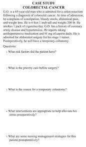 Colon cancer - case study