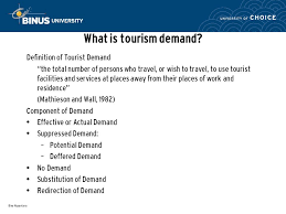 travelling Tourist Demand