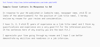 How to write a letter in response to a vacancy or announcement