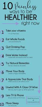 How to be healthier