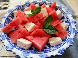 Watermelon and cheese