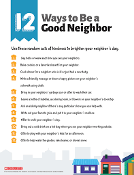 how to be a good neighbour