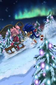 Amy Rose Rides A Reindeer Drawn Sleigh