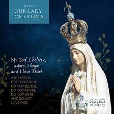 May 13th is Our Lady of Fatima's Birthday at Mario Day