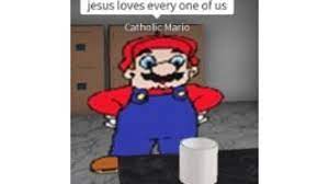 Mario Celebrates the day of Jesus Christ, The Son of God