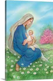 Mary has a pouch to hold Baby Jesus (Mary looks like a kangaroo)