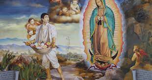Disney COCO celebrates Our Lady of Guadalupe (with podcast image selection of Our Lady of Guadalupe and peasant Juan Diego)
