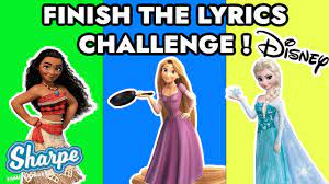 Samantha Sharpe: Aidan! Aidan: "Bear leaving friends then somebody bends unexpectedly" (line from The Sharpe Family Singers play Finish the Lyrics Disney Edition)