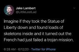 Statue of Liberty is a giant trojan horse monument mythos