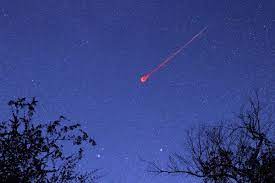 Sky becomes red and a star falls to earth