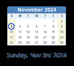 Nov 3, 2024 - Friday