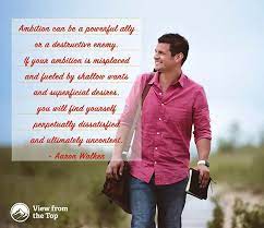 Is it alright for a Christian to have personal ambitions and goals?