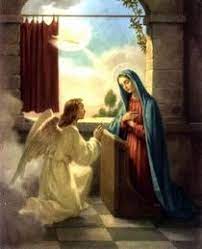 Virgin Mary in the Second Joyful Mystery where She Meets The Mother of John the Baptist