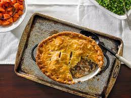 Chicken finds a chicken pie