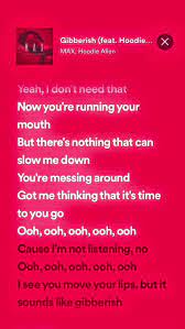 You Don't Water in your Mouth! Gibberish Question