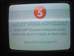 Philippine TV and Radio during the Holy Week