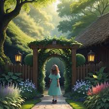A little girl discovers a magical garden behind her house where plants and animals talk. She learns valuable lessons about nature and friendship while helping the creatures in the garden.